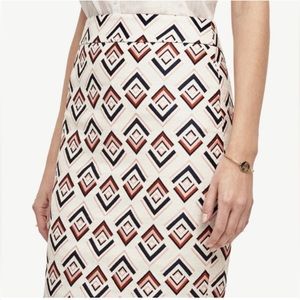 Ann Taylor Petite Chevron Jacquard Pencil Skirt